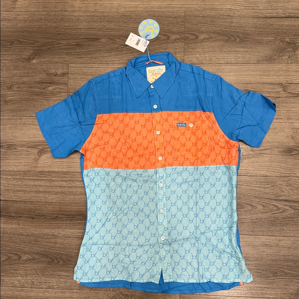Born Fly Fly Unlimited Supremely Fly Woven Button Up Shirt Men’s Size Medium
